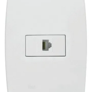 Conjunto 4x2 1 Tomada Rj11 2 Vias Perola Branca