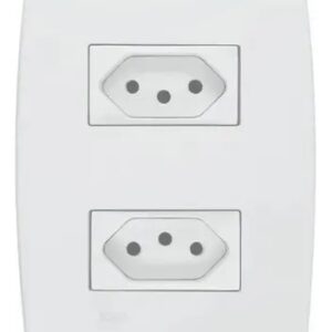 Conjunto 4x2 2 Tomadas 20a Perola Branca