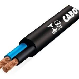 Cabo Pp 2x1mm Preto Sil - 1 Metro