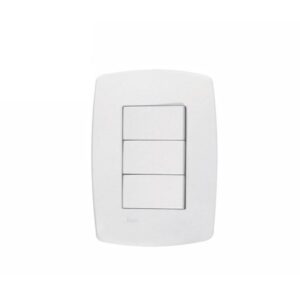 Conjunto 4x2 3 Interruptores Simples 10a Perola Branca