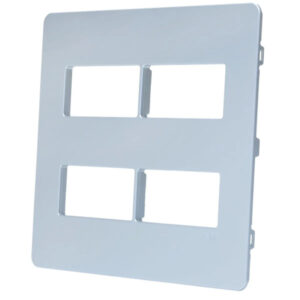 Placa 4x4 2+2 Postos Separados Prata N1672.4-PR - Unno
