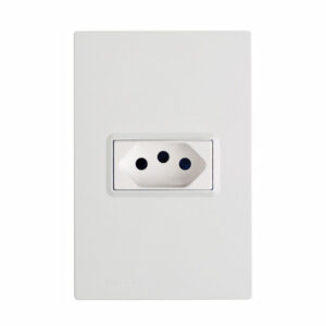 Conjunto Tomada 10A Horizontal Branco - Blux Home