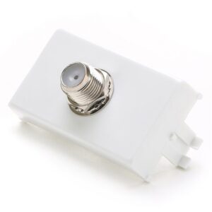 Modulo Tomada Coaxial Perola Branca