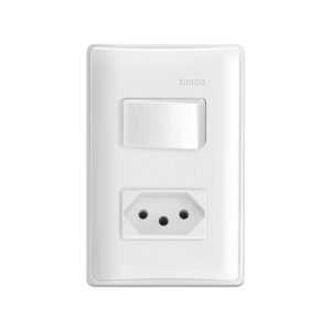 Conjunto 4x2 1 Interruptor Simples + Tomada 10a Branco 19956