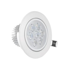 Spot SuperLED Embutir Movel Redondo 7W Amarelo Bivolt Branco