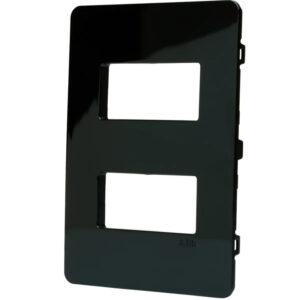 Placa 4x2 2 Postos Separados Preto N1372.2-PT - Unno