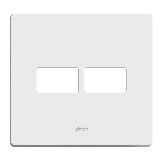 Placa 4x4 1+1 Posto Com Suporte Branca 20911-50 - Simon 20