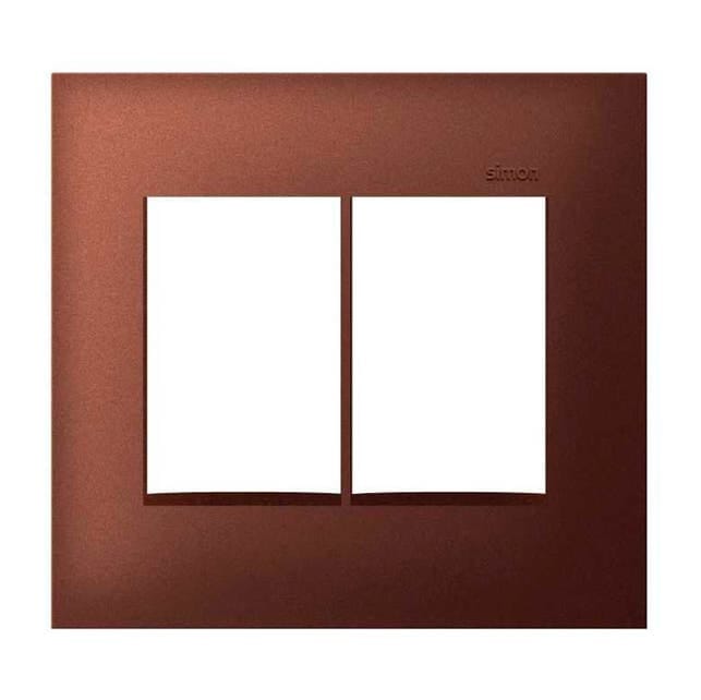 Placa 4x4 3+3 Postos Aço Corten 35613-65 - Simon 30