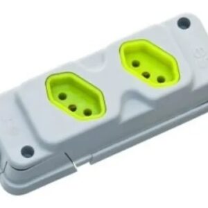 Tomada Barra Dupla 10a/20a Régua Para Extensão 2p+t Cinza