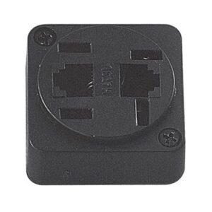 Tomada Modulo 2RJ11 + Telebras Com Placa Preta - Interneed