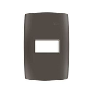 Placa 4x2 De 1 Posto Com Suporte Grafite Metalizado 30911-32