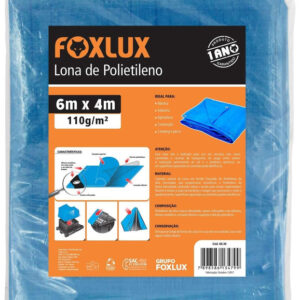 Lona de Polietileno Azul 6x4 - Foxlux