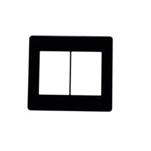 Placa 4x4 3+3 Postos Preta N1673.6PT - Unno