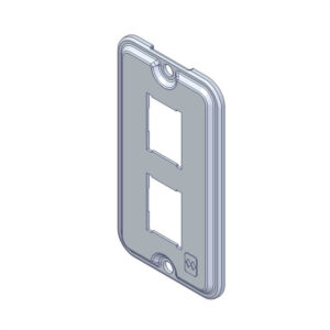 Placa Para Condulete De 1/2 E 3/4 - 2 Teclas - Poliwetzel