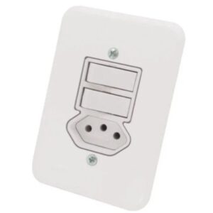 Conjunto Sobrepor 2 Interruptor Simples - Dexson