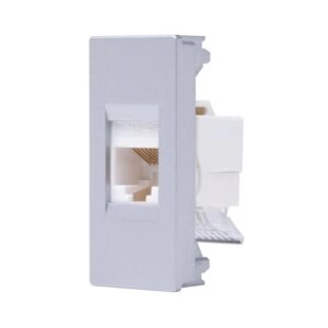 Modulo Tomada RJ45 Cat5E 8 Fios Prata N1118.5-PR - Unno