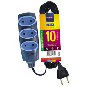 Extensão No Shock Pp 2x0,75mm 10 Metros 3 Tomadas - 1475