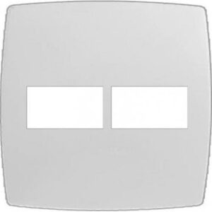 Placa 4x4 1+1 Posto Horizontal Branco - Blux Home