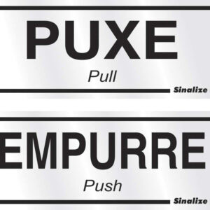 Placa Puxe/Empurre 15x15cm - Sinalize
