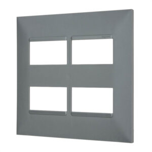 Placa 4x4 2+2 Postos Separados Cinza 618514CZ - Pial Plus +