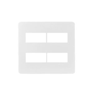 Placa 4x4 2+2 Postos Separados Branco N1672.4-BL - Unno