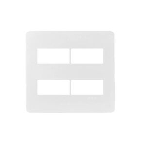 Placa 4x4 2+2 Postos Juntos Branca N1672.2-BL - Unno