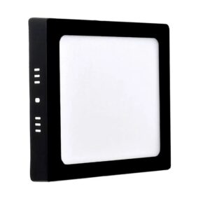 Plafon de LED Sobrepor Quadrado Branco 18W Preto - Bellalux