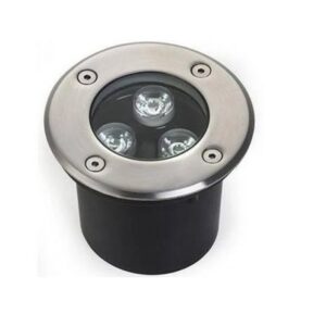 Luminaria Embutir Solo LED 10W Biv Tampa Vidro Amarela CTB