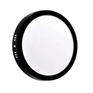 Plafon de LED Sobrepor Redondo Amarelo 18W Preto - Bellalux