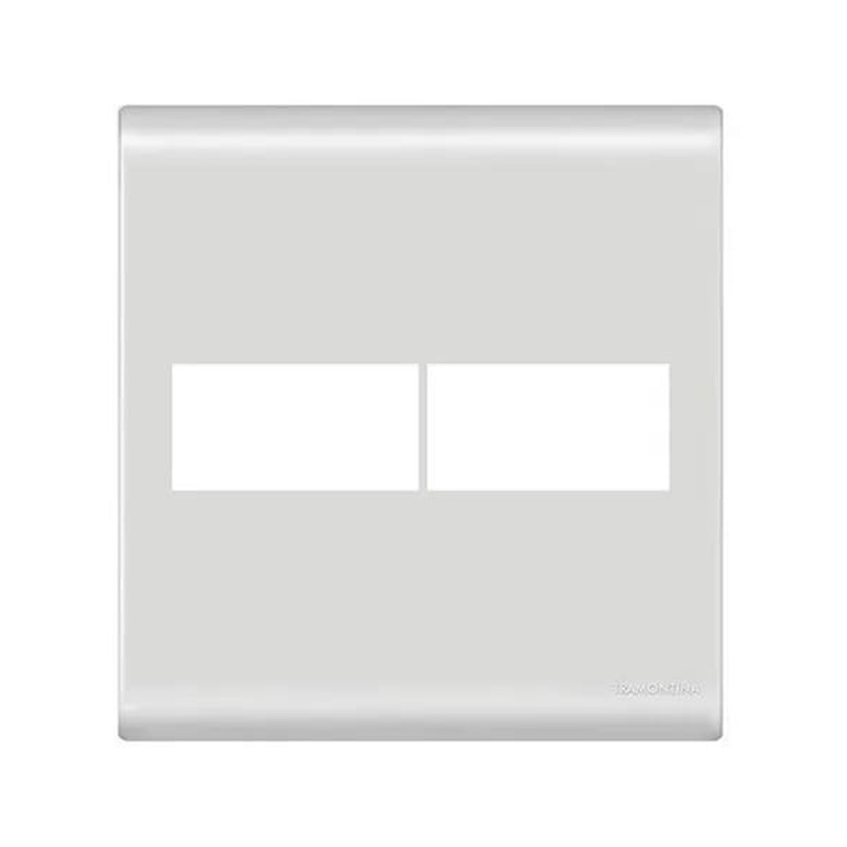 Placa 4x4 1+1 Posto Com Suporte Branca 106023 Tramontina Liz