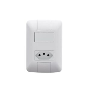 Conjunto Interruptor Simples e Tomada 10A 41064 - Aria