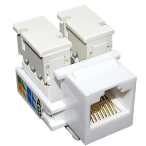 Plug Modular Keystone Cat5 RJ45 Branco
