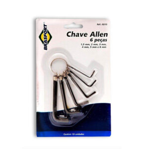 Chave de Allen 1,5 a 6mm Com 6 8215 - Brasfort