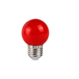 Lâmpada de LED Bolinha 1W 110V Vermelha E27 - CTB