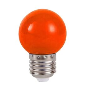 Lâmpada de LED Bolinha 1W 110V Laranja E27 - CTB