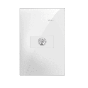 Conjunto 4x2 Tomada Coaxial Branco 35965-30 - Simon 30