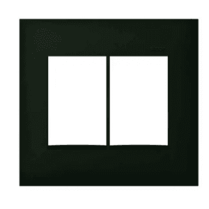 Placa 4x4 3+3 Postos Preto Fosco 35613-64 - Simon 30