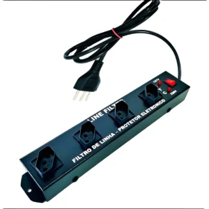 Filtro De Linha Chapa 4 Tomadas Espaçadas Com Fusivel Bivolt