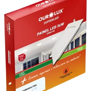 Luminaria Embutir Quadrado 36W 6500K - Ourolux