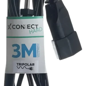 Extensão Prolongadora Connect Hard 2P+T 10A 3Mt Preto - Fioxlux