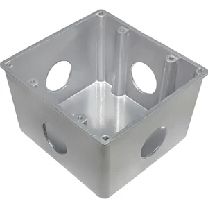 Caixa De Passagem De Piso 4x4 Com Furo De 3/4 Alta - Olivo