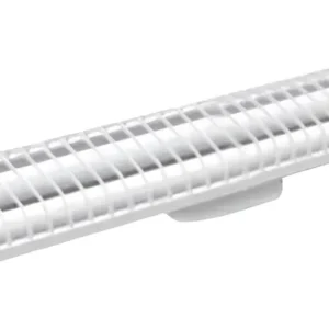 Luminaria Slim Fluor Com Lâmpada 2x40 Aleta Preta