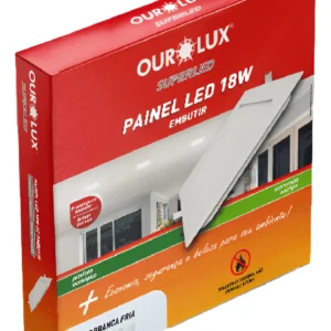Luminaria LED Embutir Quadrado 18W 4000K - Ourolux