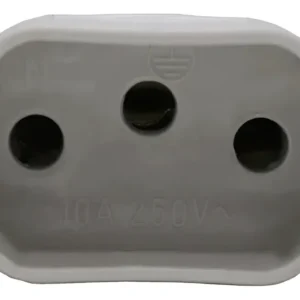 Plug Femea 2P+T 10A Cinza 11415 - Transmobil