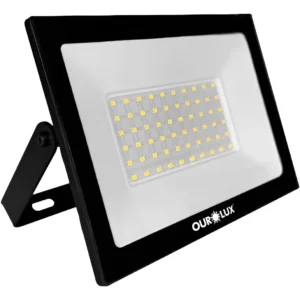 Refletor de LED 50W 6500K Bivolt Preto - Ourolux