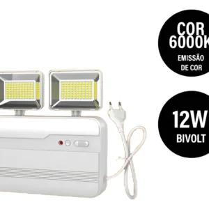 Luz de Emergência LED 12W 2 Farois - Avant