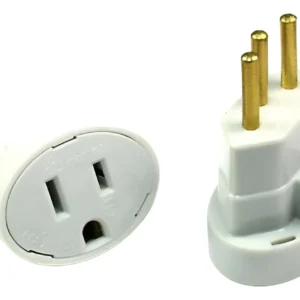 Adaptador De Tomada 2p+t Para 3 Redondo Cinza 147 - Perlex