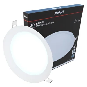 Painel de LED Embutir Redondo 24W 6500K 30cm - Avant