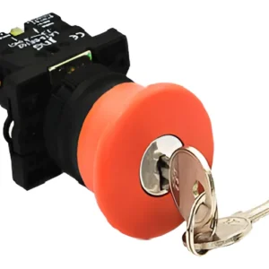 Botão Para Comando 22,5mm Com Chave Lay5-es14 - Jng