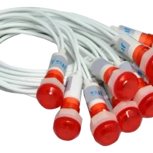 Lâmpada Olho de Boi Com Rabicho 220V Vermelho - JNG